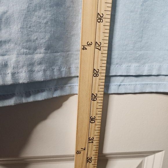 Light Blue Embroidered Boho Peasant Blouse XL Cottagecore Floral Top - Picture 7 of 7